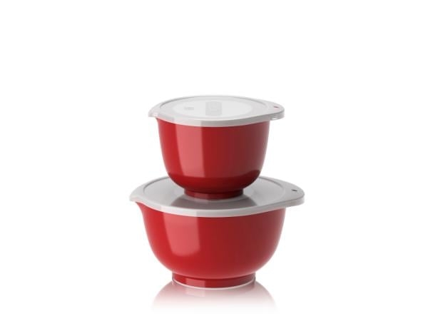 Rosti NYA Margrethe-skålar, Set om 2 + lock - Röd