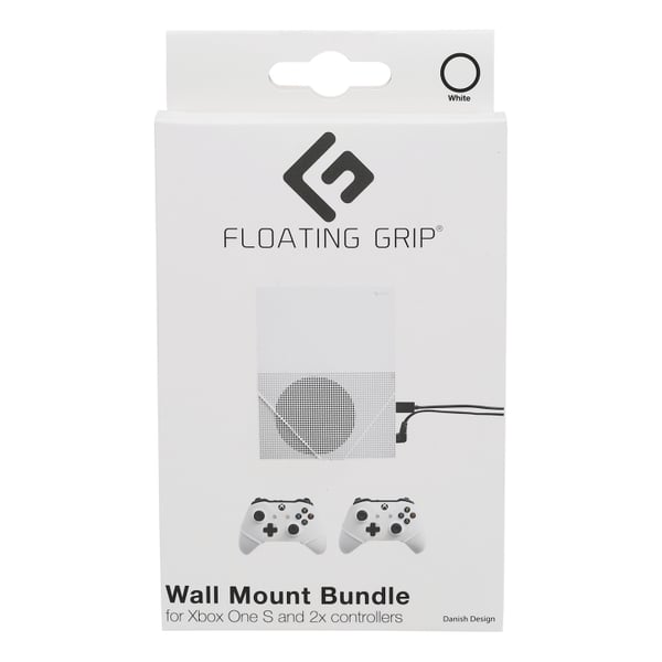 FLOATING GRIP s Xbox One S- og controller-vægbeslag - pakke (hvid)
