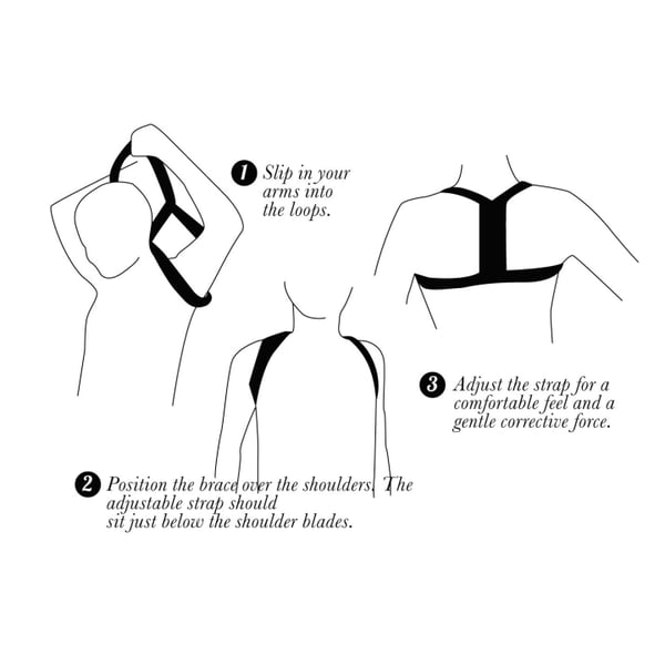 SWEDISH POSTURE Skulderstøtte Classic Hvit M-L