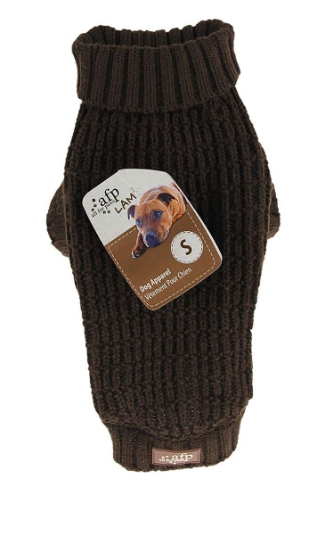 AFP All For Paws - Strikket hundetrøje Fishermans Brown M 30.5CM - (632.9134)