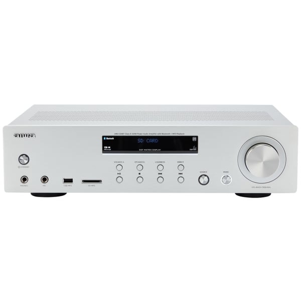 AIWA Forsterker med Bluetooth 2 x 60 Watt RMS Sølv