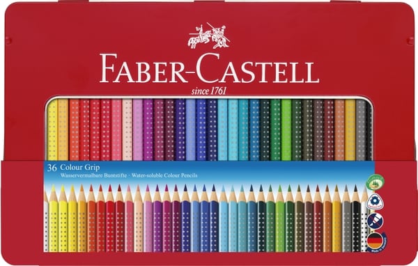 Faber-Castell Farveblyant Colour Grip dåse med 36 stk (112435)