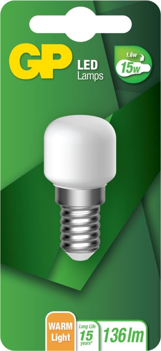 GP LED-lampe, T25, E14, 1,6W (15W), 136lm GP LED-lampe, T25, E14, 1,6W (15W), 136lm