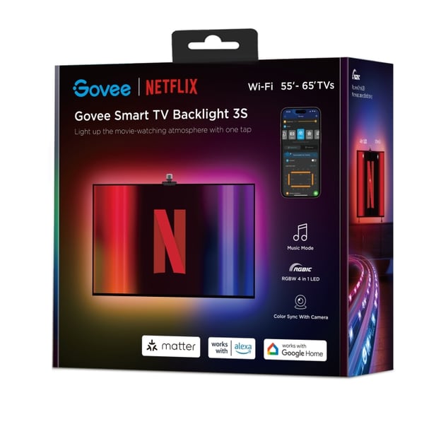 Govee TV Backlight 3 Lite (55-65 tommer) - Netflix Edition - Løft din seeroplevelse