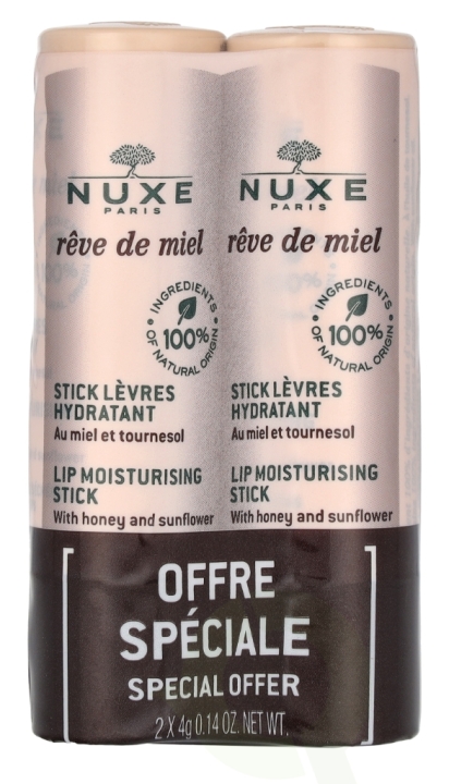 Nuxe Reve De Miel Lip Moisturizing Stick Duo Set 8 g 2x4gr Nuxe Reve De Miel Lip Moisturizing Stick Duo Set 8 g 2x4gr