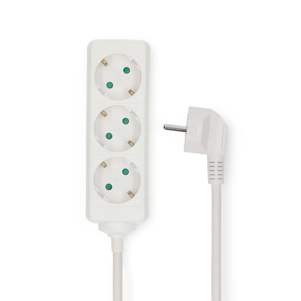 Nedis Extension Socket | Jordet kontakt / Type F (CEE 7/7) | 3-veis | 5.00 m | 3680 W | 16 A | Type av jording: Sidekontakter | 230 V AC 50/60 Hz | Ut