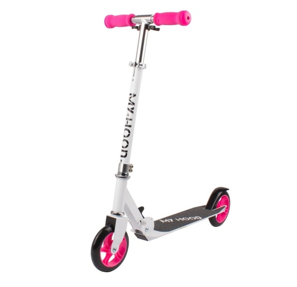 My Hood Sparkesykkel 145 Hvit/Rosa (505160)