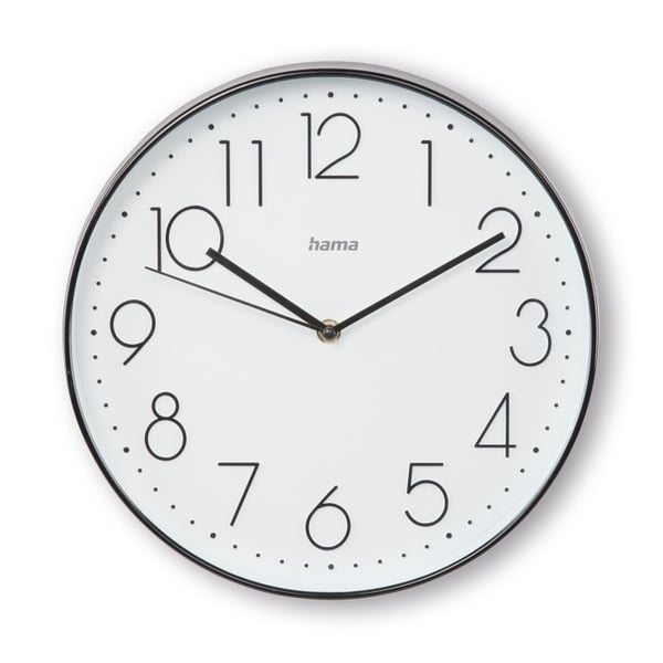 Hama Veggklokke Corsica Svart/Hvit 30 cm
