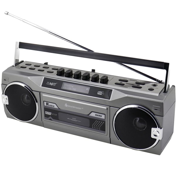 Soundmaster Kassettradio Stereo Bluetooth SRR80TI Sølv Soundmaster Kassettradio Stereo Bluetooth SRR80TI Sølv