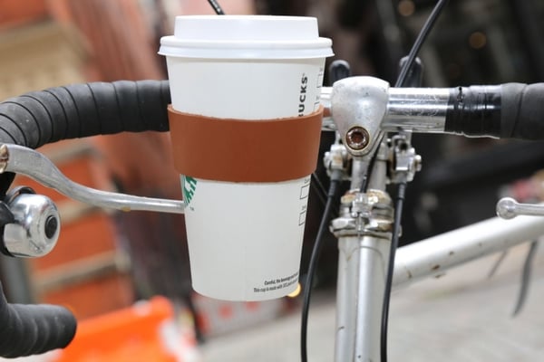Kikkerland Koppholder for sykkel i lær (BB48)