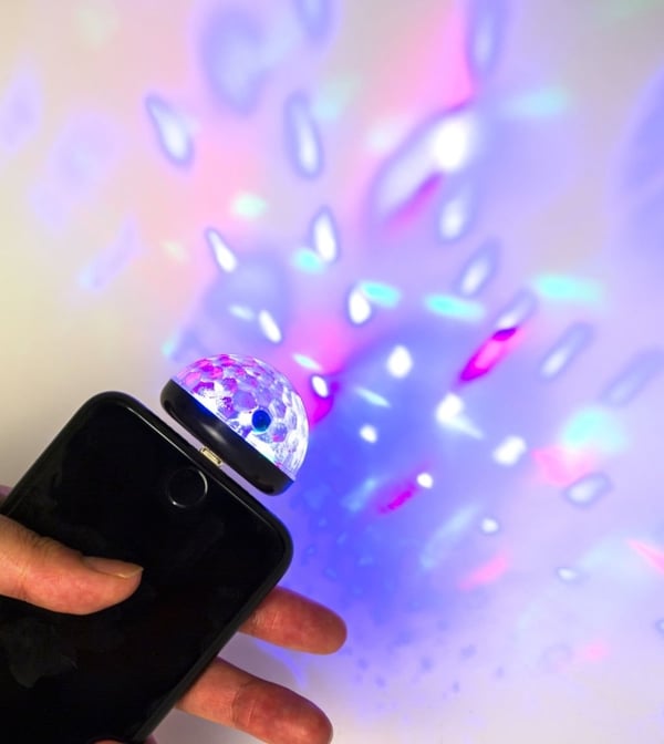 Kikkerland Svart telefon diskolampe (US173-BK-EU)
