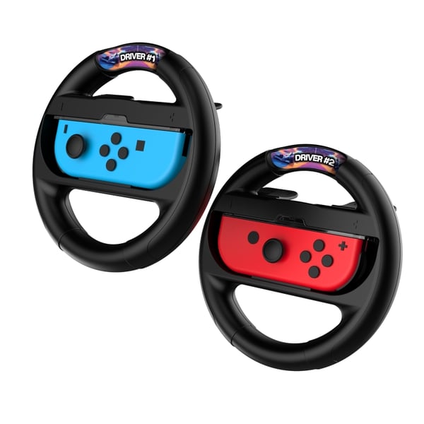 iMP TECH Twin Wheel-pakke med klistremerkesett for Switch og Switch 2 JoyCons