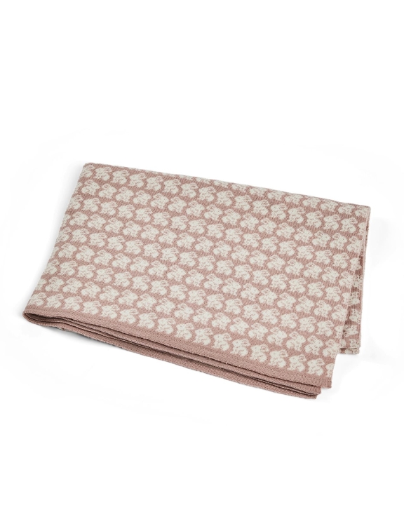 Smallstuff Babyteppe AO rabbits - Merinoull Powder - 80x100 cm (70007-92)