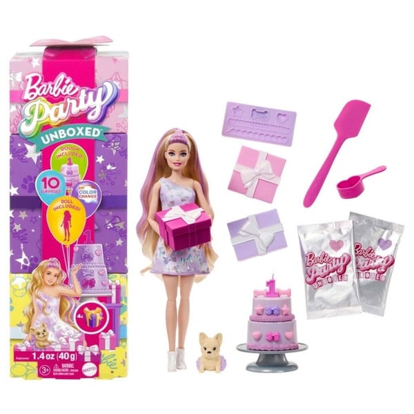 Barbie Barbie Party Unboxed Blonde dukke - (960-2523)