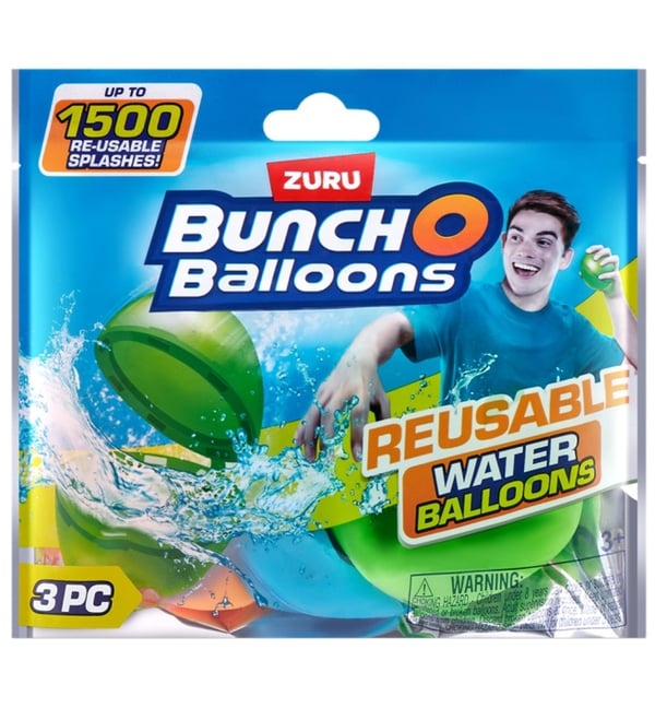 Bunch O 'Balloons Gjenbrukbare vannballonger 3PK (56592UQ1)