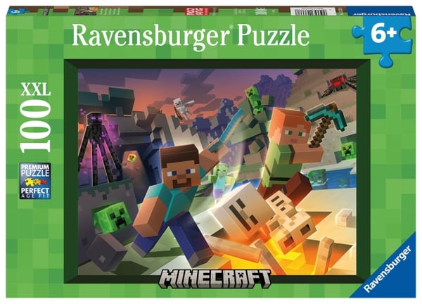 MINECRAFT Puslespill - Monster MINECRAFT (100 XXL-brikker) (PEG3333)