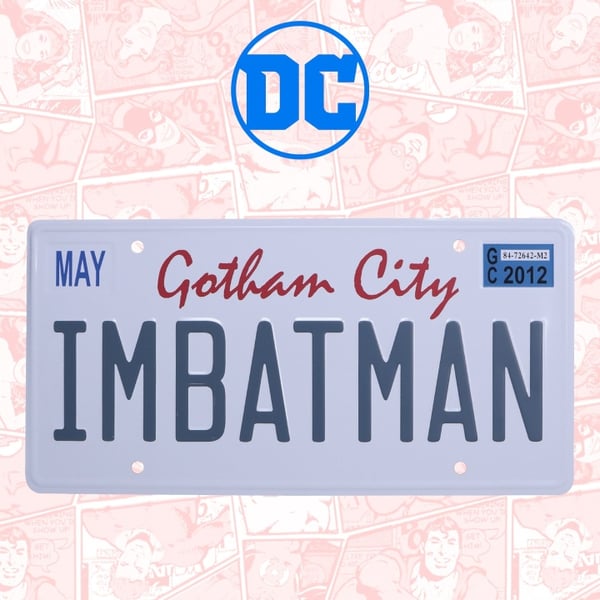 Fanatik DC Comics Batman Nummerplåt Tennskylt