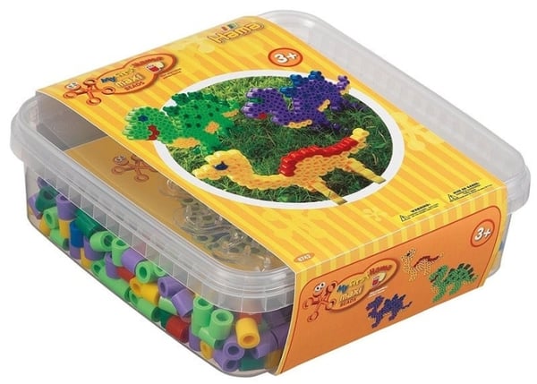 HAMA Beads Hama - Maxi Beads - 600 perler og 1 stiftplade i æske - Dinosaur (8742)