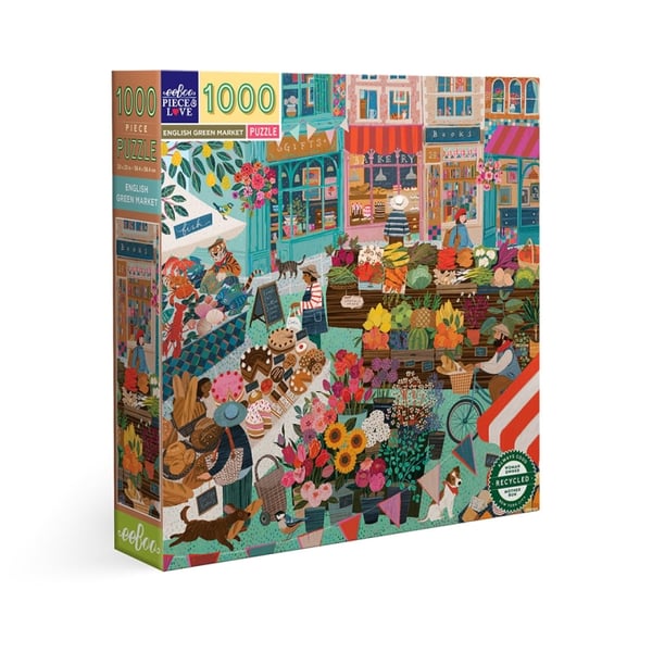 eeBoo Puslespill 1000 brikker - English Green Market - (EPZTEGM)