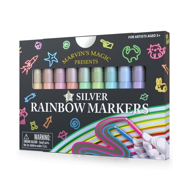 Marvin's Magic Marvins Magic - Silver Rainbow Markers - (MMART002)