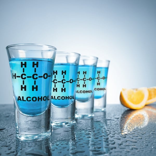 Mad Monkey Shotglas med alkohol (sæt med 4) - 5 cl pr. glas