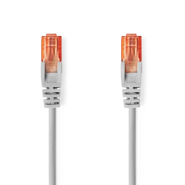 Nedis Kat 6 kabel | RJ45 Han | RJ45 Han | U/UTP | 20.0 m | Runde | PVC | Grå | Label
