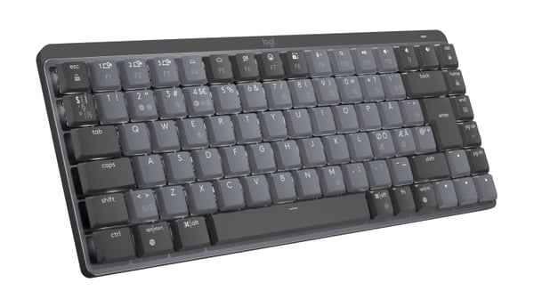 Logitech MX Compact Mechanical Wireless Illuminated Keyboard - Nordisk - Lineær bryter