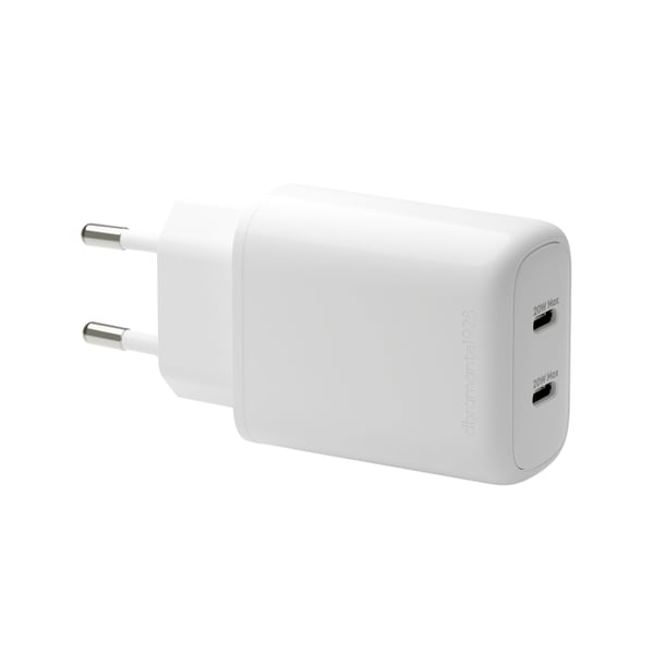 dbramante1928 Re-charge Pro - EU-vægoplader 2x USB-C 20W - Hvid