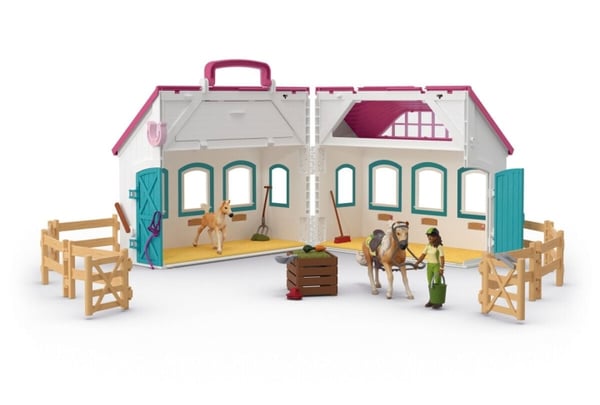 Schleich Åpen stall liten hestesko - (42703)