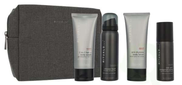 Rituals Homme Men's Care Set 240 ml Shower Foam 50ml/2-in1 Hair And Body Wash 70ml/Body Lotion 70ml/Antiperspirant Spray 50ml