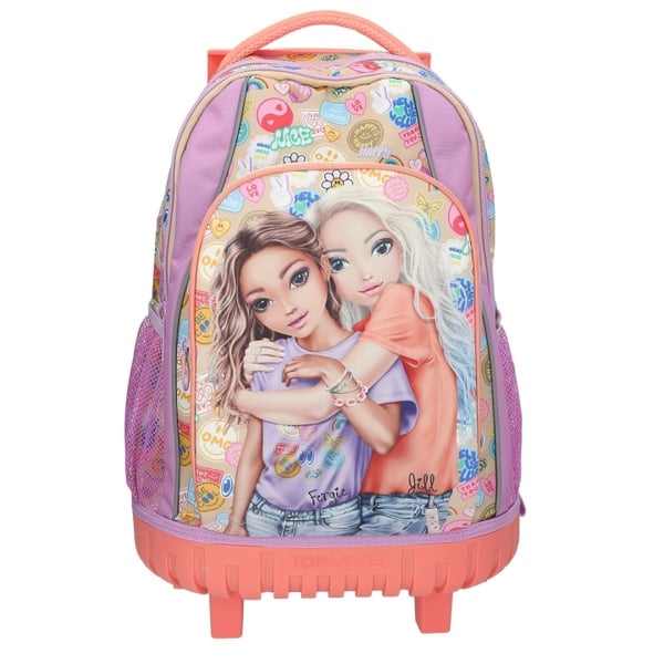 TOPModel TOPModel Skolesekkvogn GIRL POWER - Beige, Lilac, Coral - 34x24x50 cm (413286)