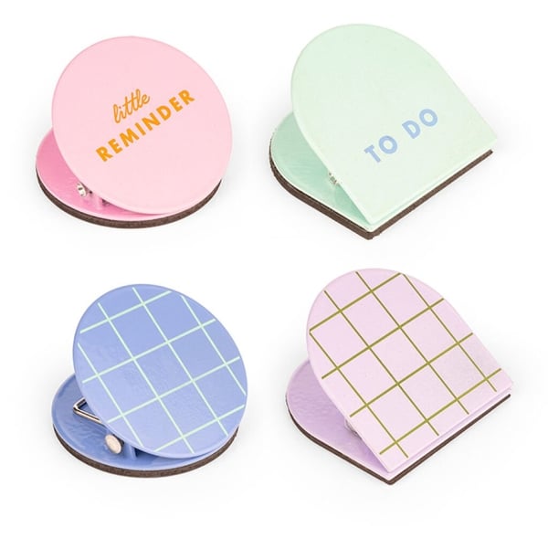 Kikkerland Inkerie Magnetic Clips - sett med 4 - 4 cm x 4 cm x 2,75 cm