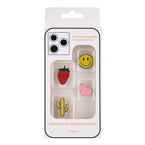 Onsala Charms Pimp Your Phone Metall og Plast 4stk