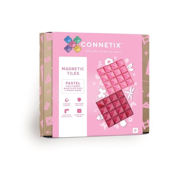 Connetix Pohjalevy - pastellivaaleanpunainen ja marjainen - (CT-P-PB002-BP)