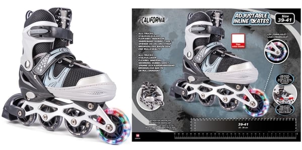 California Inliners w/light size 39-41 - Black (24944) California Inliners w/light size 39-41 - Black (24944)