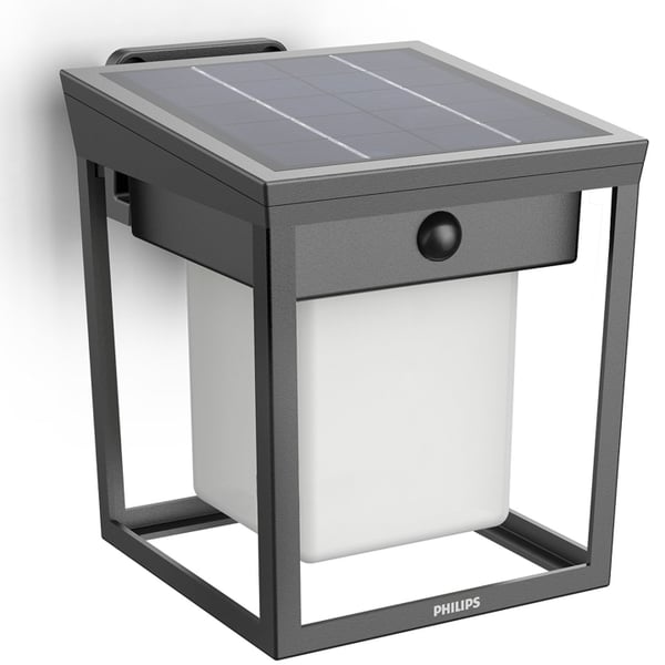 Philips Blaise Vägglampa Solcell LED 250/20lm Svart