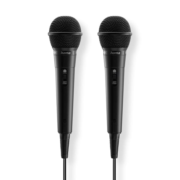 Hama Mikrofon "Karaoke" Dynamisk Mono 2-Pak Sort