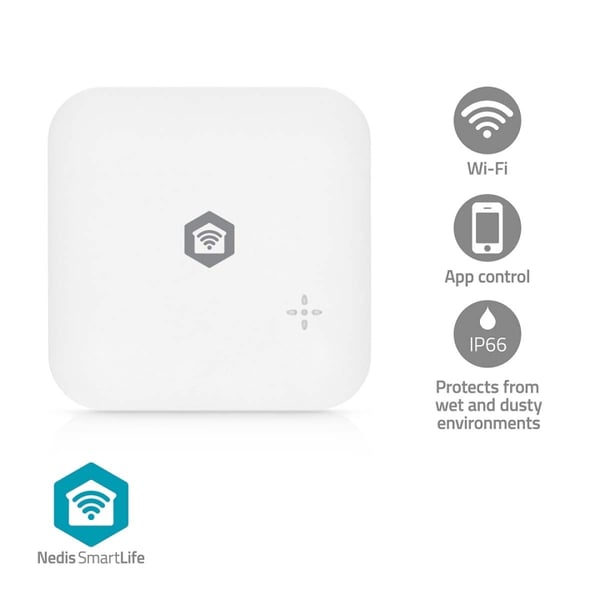 Nedis SmartLife Water Detector | Wi-Fi | Batteridriven | Förlängning ingår | Max. batteritid: 24 Månader | 80 dB | Vit