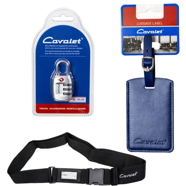 Cavalet Resekit 13 (TSA Lås, Bagagerem, Bagagetag Blå)