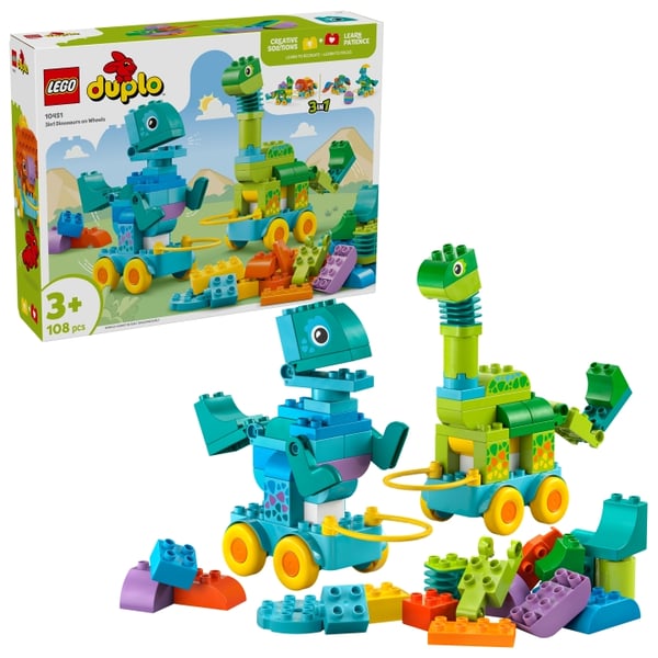 LEGO DUPLO Town - 3-i-1 Dinosaurer på hjul (10451)