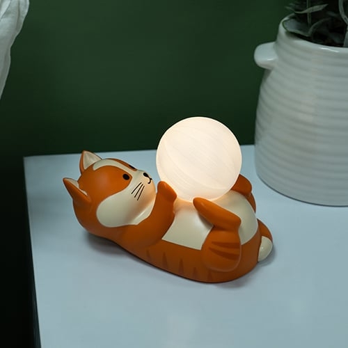 Fizz Creations Luna the Cat Mood Light - Varm hvit - 20 cm Fizz Creations Luna the Cat Mood Light - Varm hvit - 20 cm