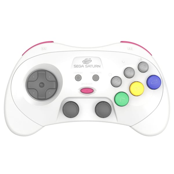 Retro-Bit SEGA Saturn PRO-handkontroll - Vit