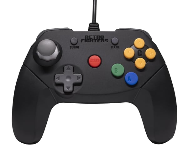 Retro-Fighters Brawler64 Controller med ledning - Sort