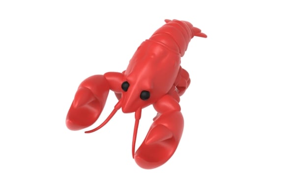 Winkee Larry Lobster damputløser og skjeholder - rød