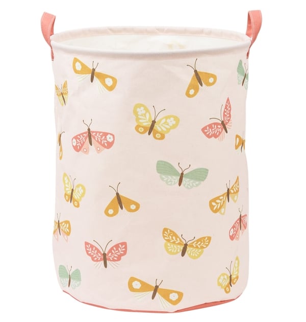 A little lovely company Oppbevaringspose - Butterﬂies - 40 x 50 x 40 cm