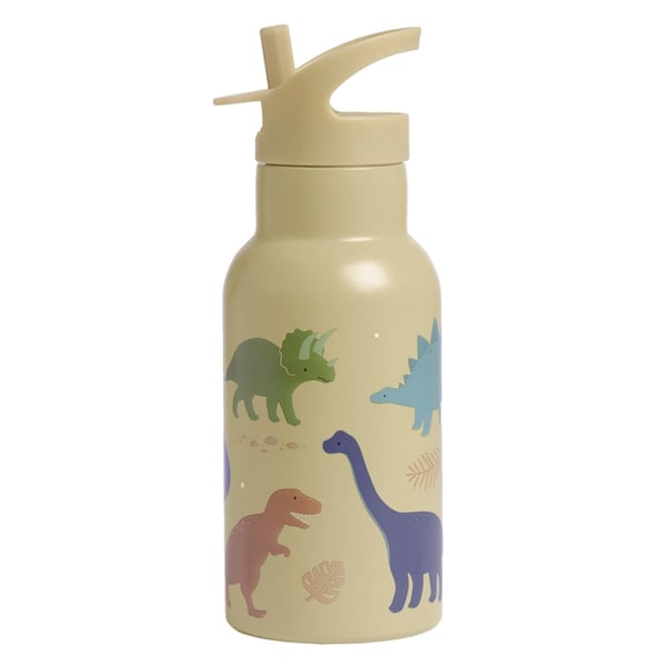 A little lovely company Dricksflaska i rostfritt stål - Dino - 7,3 x 20 x 7,3 cm