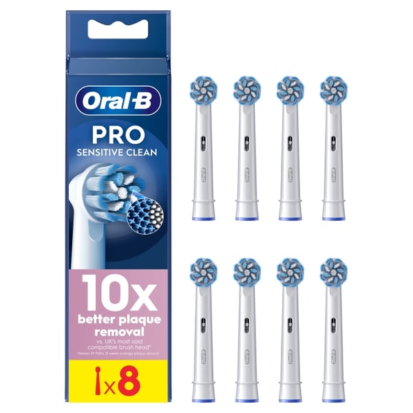 Oral B Pro Sensitive Clean Tandbørstehoveder - Hvid - 8 stk Oral B Pro Sensitive Clean Tandbørstehoveder - Hvid - 8 stk