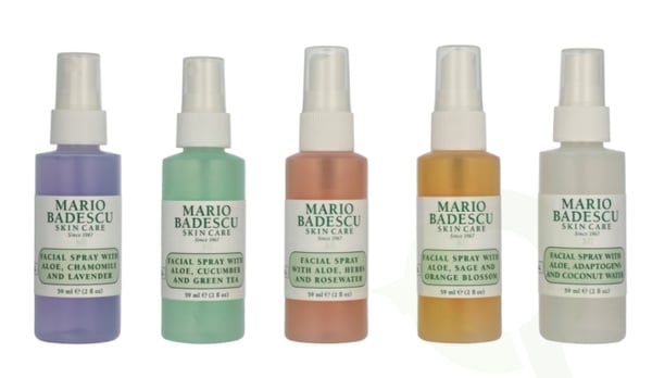 Mario Badescu Mini Mist Collection Set 295 ml Chamomile & Lavender 59ml/Hers, and Rosewater 59ml/Cucumber And Green Tea 59ml/Sage & Orange Blossom 59m