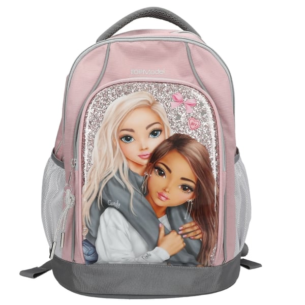 TOPModel Skolerygsæk MY BFF - pink og grå - 40 x 30 x 19 cm (413316)