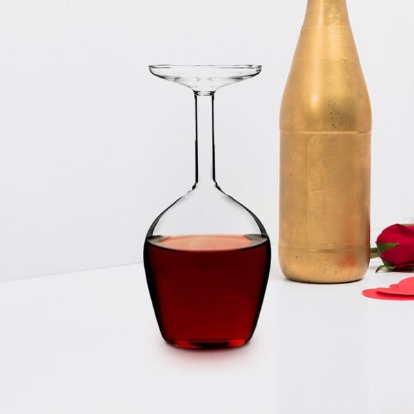 Opp-ned vinglass